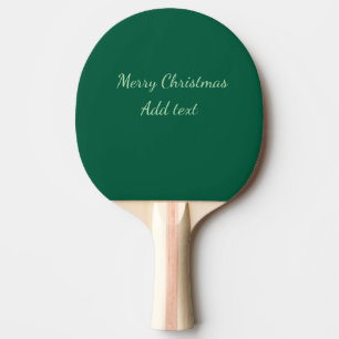 Merry Christmas green plain solo background holida Ping Pong Paddle