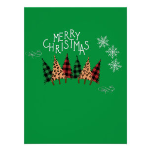 Merry Christmas  Green Poster