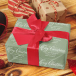 Merry Christmas Green Script Classic Elegant Wrapping Paper<br><div class="desc">This design features a Merry Christmas,  with green with a watercolor background with a calligraphy script,  winter,  a festive pattern,  a Christmas wrapping paper,  with typography,  and a holiday gift wrap.</div>