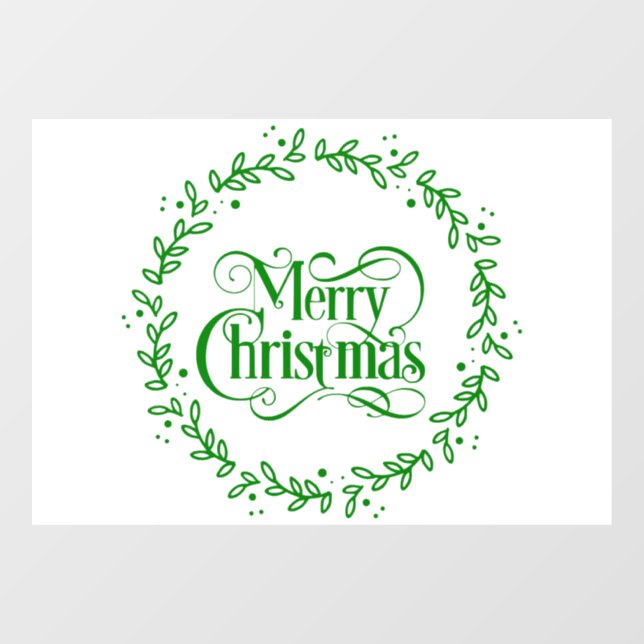 MERRY CHRISTMAS GREEN WREATH (Sheet)