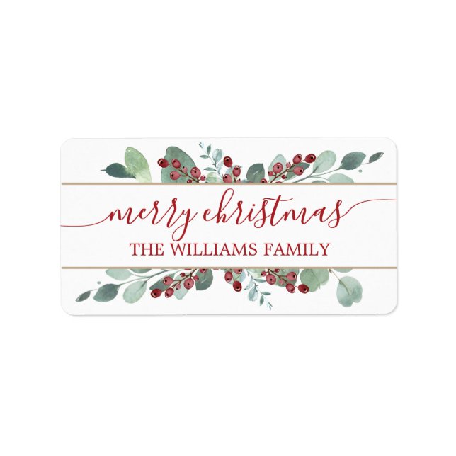 Merry Christmas Greenery CranBerries Gold Label (Front)