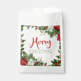 Merry Christmas greenery  Favour Bags