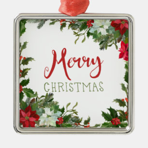 Merry Christmas greenery Metal Tree Decoration
