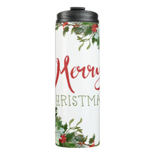 Merry Christmas greenery Thermal Tumbler