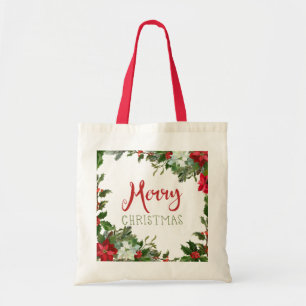 Merry Christmas greenery Tote Bag