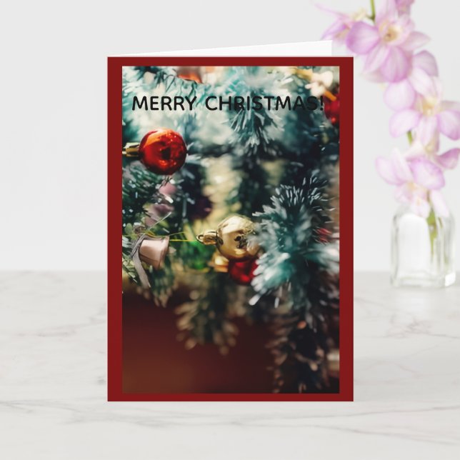 Merry Christmas Greeting Card (Orchid)