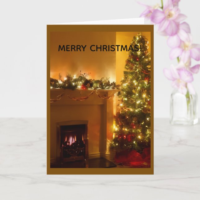 Merry Christmas Greeting Card (Orchid)