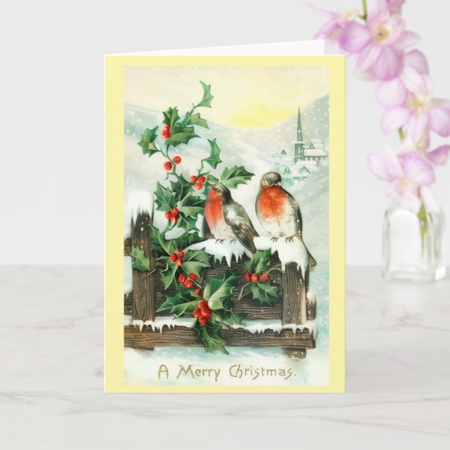 Merry Christmas Greeting Card (Orchid)