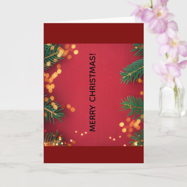 Merry Christmas Greeting Card (Orchid)