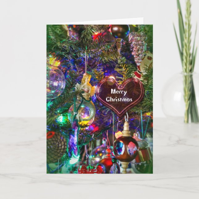Merry Christmas Greeting Card - Decorated Tree #2 (Front)