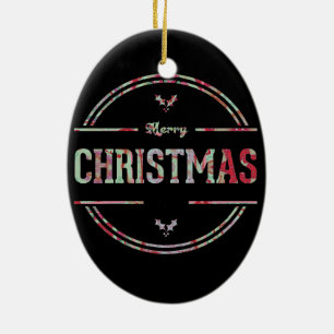 Merry Christmas Greeting Ceramic Tree Decoration