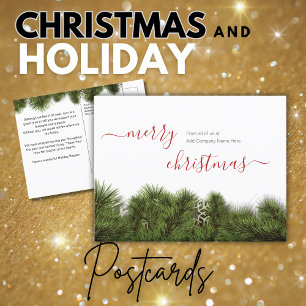 Merry Christmas Greetings Customer  Postcard