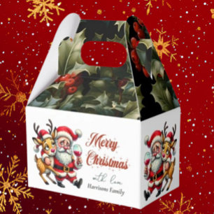 Merry Christmas Greetings Santa Favour Box