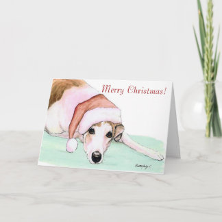 Merry Christmas! Greyhound Art Christmas Card
