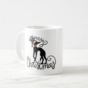Merry Christmas Greyhound Reindeer Coffee Mug