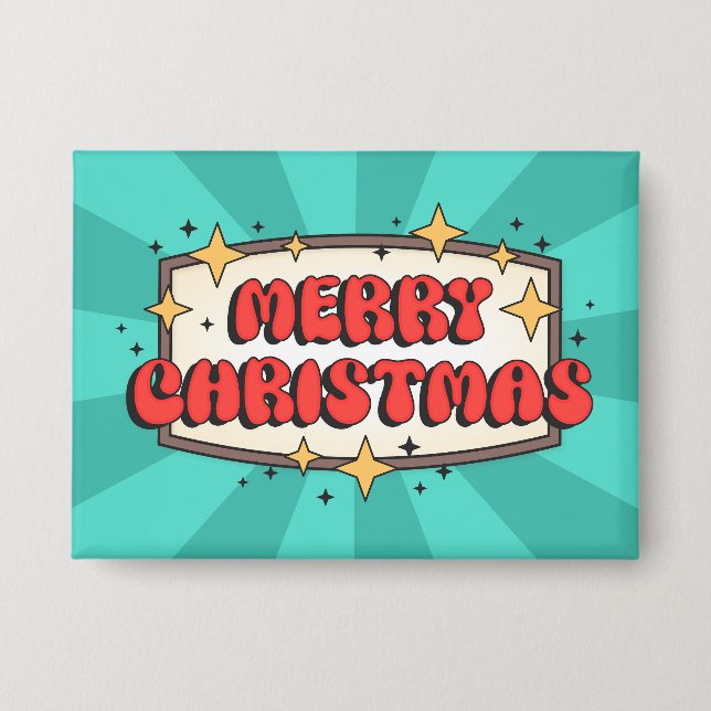 Merry Christmas groovy retro text (Front)
