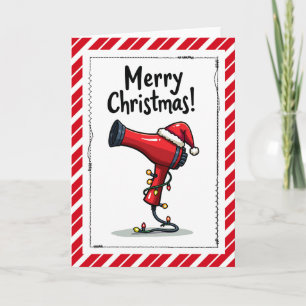 Merry Christmas Hair Dresser Stylist Card