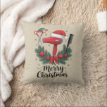 Merry Christmas Hairstylist Hairdresser Xmas Hair  Cushion<br><div class="desc">Merry Christmas Hairstylist Hairdresser Xmas Hair Tools</div>