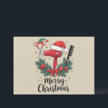 Merry Christmas Hairstylist Hairdresser Xmas Hair  Holiday Card<br><div class="desc">Merry Christmas Hairstylist Hairdresser Xmas Hair Tools</div>