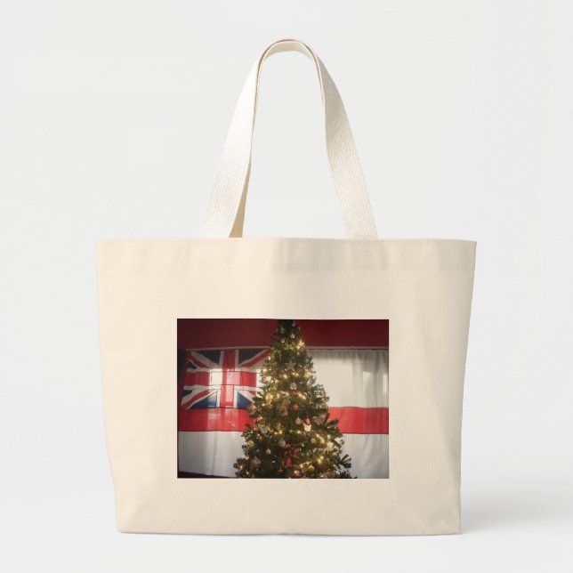 Merry Christmas Hakuna Matata UK. Large Tote Bag (Front)