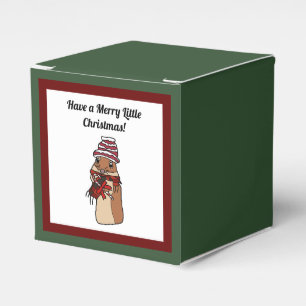 Merry Christmas Hamster Gerbil Cartoon Holiday Pet Favour Box