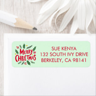 MERRY CHRISTMAS Hand-Drawn Holiday Whimsical Mail