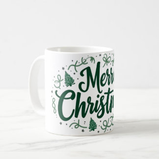 Merry Christmas Hand Lettering Mug