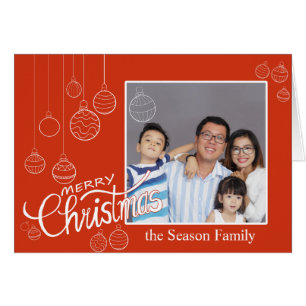 Merry Christmas handlettered Photocard
