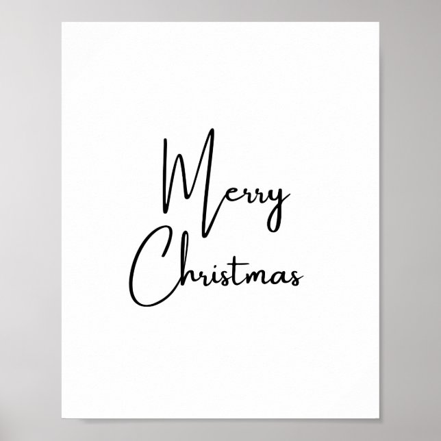Merry Christmas Handwriting Font Poster (Front)
