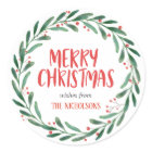 Merry Christmas Handwritten Script | Wreath