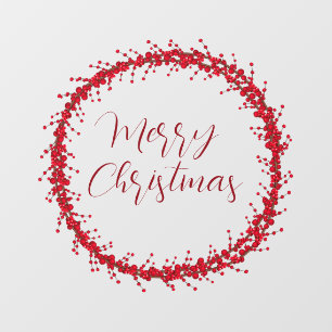 Merry Christmas handwritten text wreath 