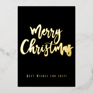 Merry Christmas Happy 2023 Elegant Black and Gold