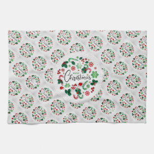 Merry Christmas Happy Best Gift Tea Towel