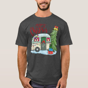 Merry Christmas Happy Camper Funny Camping Life Fa T-Shirt