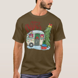 Merry Christmas Happy Camper Funny Camping Life Fa T-Shirt