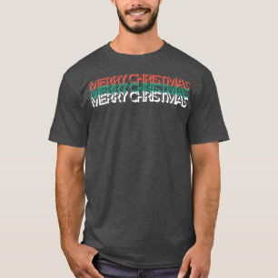 Merry Christmas Happy Holidays Festive Retro T-Shirt