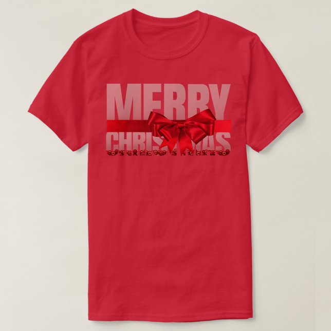 Merry Christmas Happy Holidays Greetings Pajama Re T-Shirt (Design Front)
