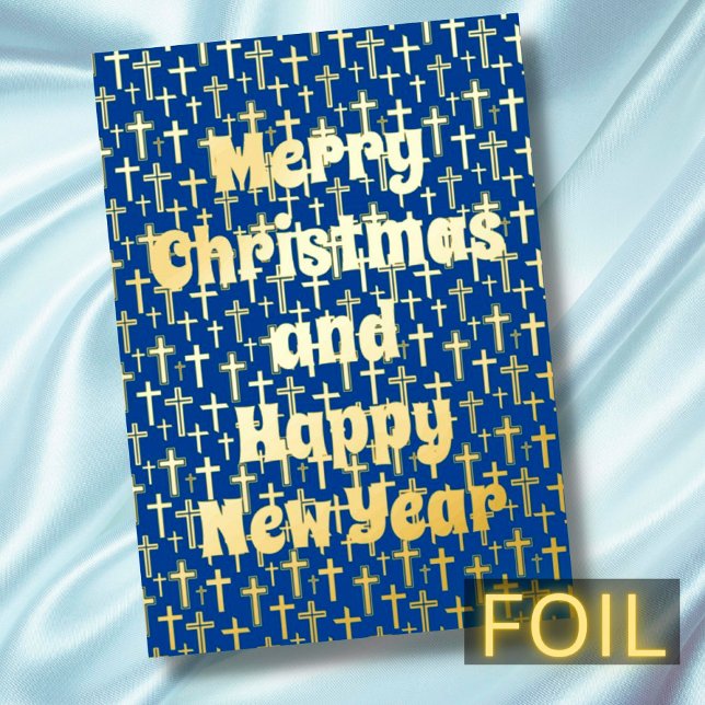 Merry Christmas & Happy Near Year cross navy blue (Creator Uploaded)