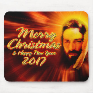 Merry Christmas Happy New Year 2017 Jesus Mousepad