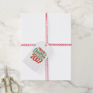 Merry Christmas Happy New Year 2026 Reindeer Gift Tags
