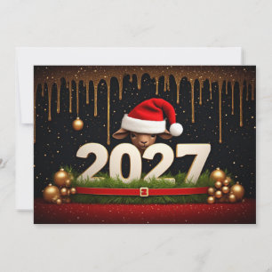 Merry Christmas & Happy New Year 2027 Invitation