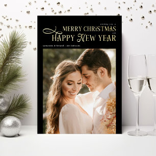 Merry Christmas Happy New Year 2 Photos Newlyweds