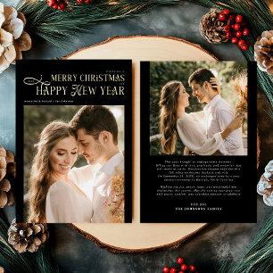 Merry Christmas Happy New Year 2 Photos Newlyweds