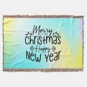 Merry Christmas Happy New Year-45910 Throw Blanket