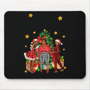 Merry Christmas Happy New Year African American Bl Mouse Pad
