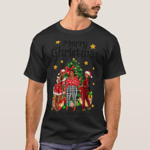 Merry Christmas Happy New Year African American Bl T-Shirt