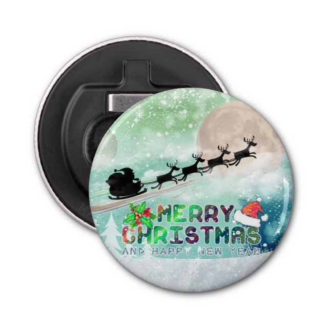 Merry Christmas & Happy New Year | Bottle Opener (Front)