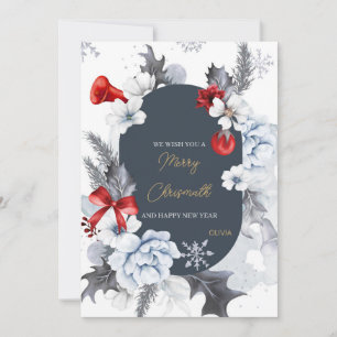 Merry Christmas happy new year card