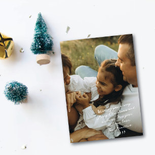Merry Christmas Happy New Year Casual Handwritten Holiday Card