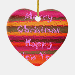 Merry Christmas Happy New Year Collection Ceramic Tree Decoration